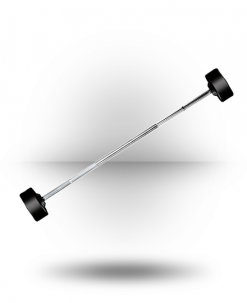 York Barbell Rubber Fixed Pro Straight Barbell Equipment