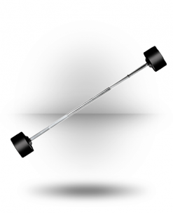 York Barbell Equipment Rubber Fixed Pro Straight Barbell