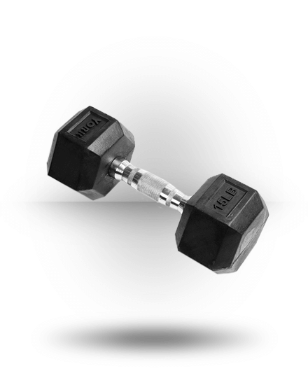 York Barbell Rubber Hex Dumbbell With Chrome Ergo Handle Equipment 3 York Barbell Rubber Hex Dumbbell With Chrome Ergo Handle Equipment