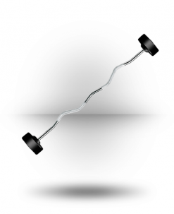 York Barbell Rubber Fixed Pro Curl Barbell Equipment