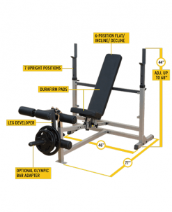 Body-Solid PowerCenter Combo Bench Package 8 Body-Solid PowerCenter Combo Bench Package