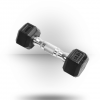York Barbell Rubber Hex Dumbbell With Chrome Ergo Handle Equipment