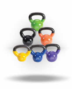 Body-Solid Vinyl Coated Kettlebell Set Equipment