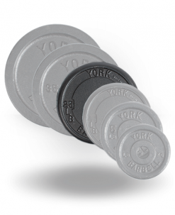 York Barbell 1 Inch Std Contour Cast Iron Plate