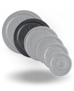York Barbell 1 Inch Std Contour Cast Iron Plate