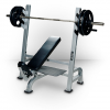 York Barbell Equipment Olympic Incline Bench With Gun Racks