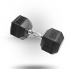 York Barbell Rubber Hex Dumbbell With Chrome Ergo Handle Equipment