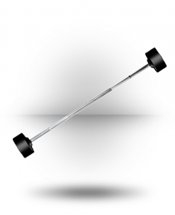 York Barbell Equipment Rubber Fixed Pro Straight Barbell
