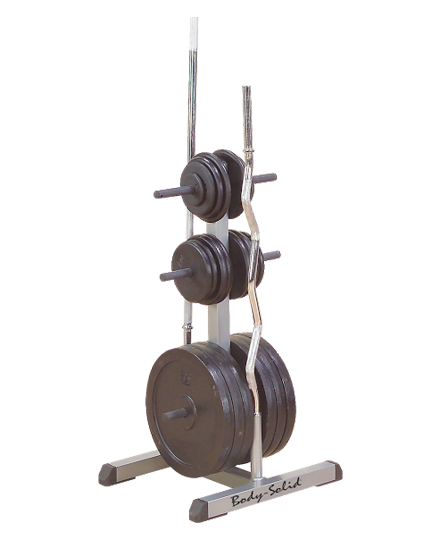 Body-Solid Equipment Standard Plate Tree And Bar Rack 4 Body-Solid Equipment Standard Plate Tree And Bar Rack