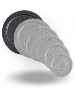 York Barbell Equipment 1 Inch Std Contour Cast Iron Plate