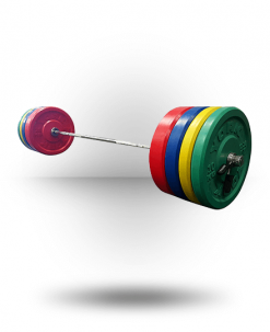 York Barbell Equipment Solid Rubber Training Color Bumper Plate (kg) Set