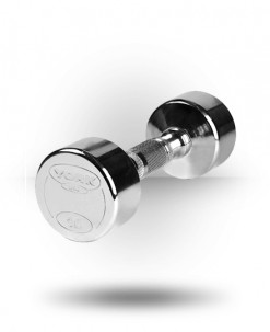 York Barbell Professional Chrome Dumbbell With Ergo Grip Equipment