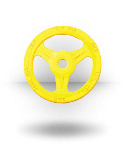 York Barbell Equipment Bumper Grip Cast Training Plate 3 York Barbell Equipment Bumper Grip Cast Training Plate