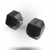 York Barbell Rubber Hex Dumbbell With Chrome Ergo Handle Equipment